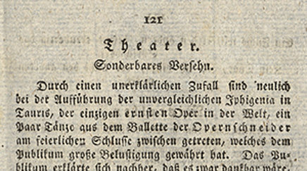 Berliner Abendblätter, 30. Blatt, 3. November 1810 (Ausschnitt)
