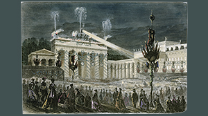 "Das Triumphfest in Berlin - die Illumination des Brandenburger Tores am Abend des 16.Juni 1871"
