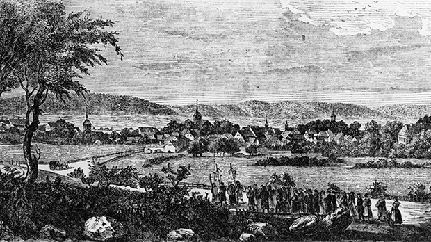 Neustadt in Westpreußen. Gesamtansicht um 1860